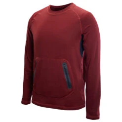 Bauer FLC Fleece Crew - Senior -Hockey Sale Store BauerFLCFleeceCrewBurgundy1
